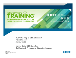 RCCC meeting at IEEE Globecom 7 December 2014 Austin, Texas