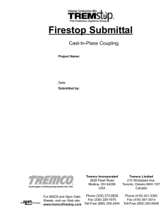 Firestop Submittal