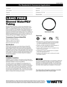 LEAD FREE* Sleeved WaterPEX® Tubing