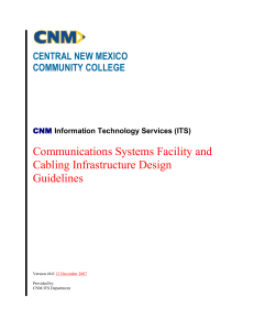 Communications Infrastructure Standards Manual (CISM)