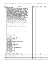 technical specification for electrical/data work to be