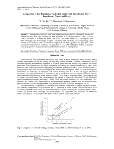 Comparison of Low-Impedance Restricted Earth Fault Protection in