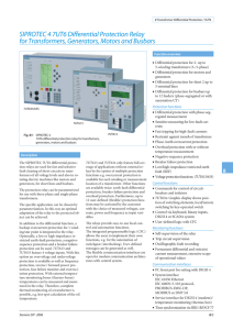 SIPROTEC 4 7UT6 Differential Protection Relay for