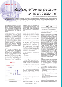Stabilising differential protection for an arc transformer