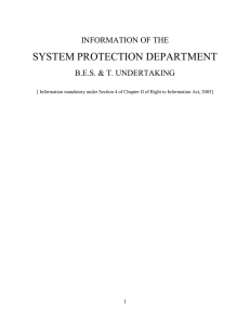 SYSTEM PROTECTION DEPARTMENT