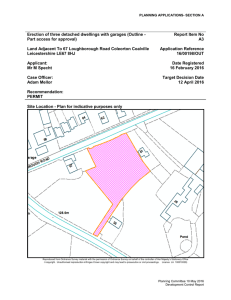 Erection of three detached dwellings with garages (Outline