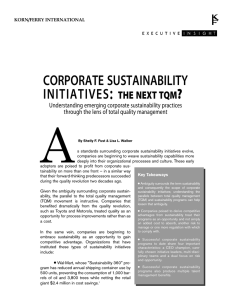 corporate sustainability