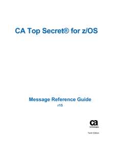 CA Top Secret for z/OS Message Reference Guide