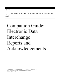 Companion Guide - Electronic Data Interchange Reports and