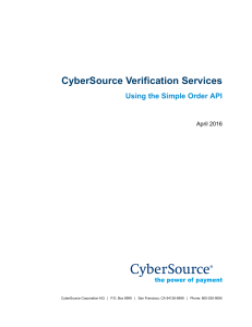 CyberSource Verification Services Using the Simple Order API