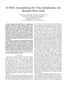 H-SWD: Incorporating Hot Data Identification into Shingled Write Disks