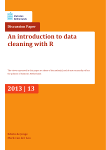 An introduction to data cleaning with R