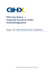 POA Line Status — Using the Purchase Order