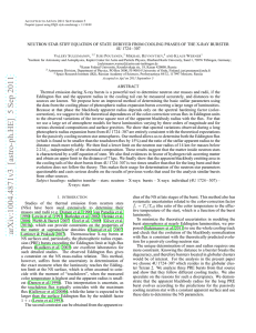 Neutron star stiff equation of state derived from cooling phases of the