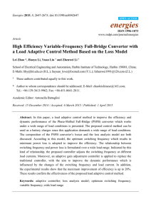 High Efficiency Variable-Frequency Full
