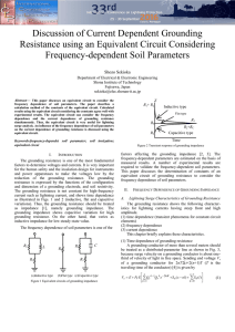 Discussion of Current Dependent Grounding Resistance using an