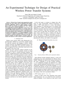 An Experimental Technique for Design of Practical Wireless Power