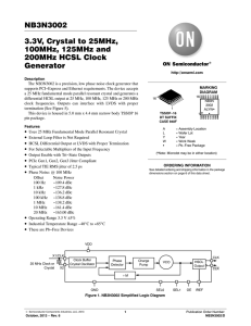NB3N3002 - Crystal to HCSL Clock Generator
