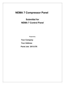 Compressor Control Panel (NEMA7) Submittal