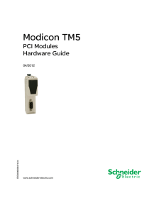 Modicon TM5 - PCI Modules - Hardware Guide