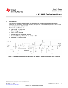 LM25018 Evaluation Board