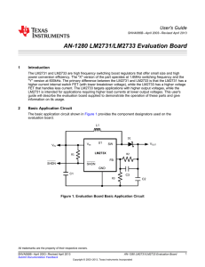 AN-1280 LM2731/LM2733 Evaluation Board