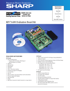 KEV7A400 Evaluation Board Kit - Sharp Microelectronics of the