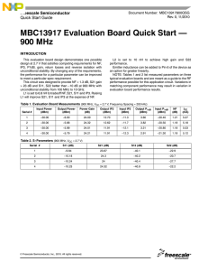 MBC13917 Evaluation Board Quick Start