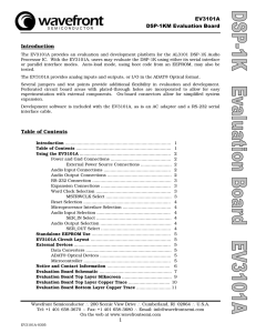 EV3101A Evaluation Board - Wavefront Semiconductor