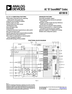 AD1981B AC `97 SoundMAX Codec Data Sheet (Rev. C)