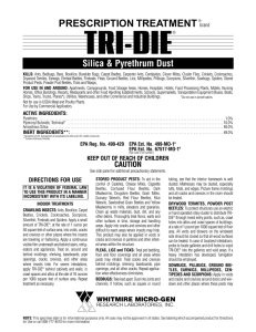Tri-Die (Bulk Dust) Specimen Label