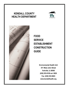 Food Service Establishment Construction Guide