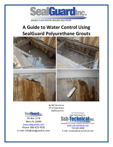 A Guide to Water Control Using SealGuard Grouts
