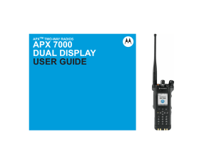 APX 7000 Portable Dual Display User Guide