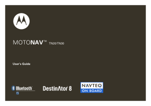 MOTONAV TN20/TN30 User`s Guide