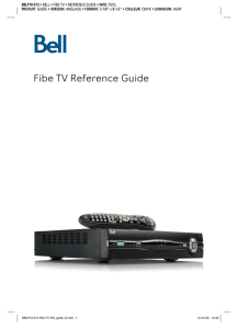VIP 1232 HD PVR - user guide - Bell Fibe TV