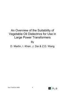 An Overview of the Suitability of Vegetable Oil