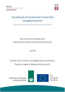 Treatment of wastewater from fish slaugtherhouses