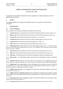 codex standard for named vegetable oils