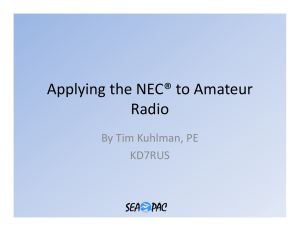 Applying the NEC® to Amateur Radio - SEA-PAC