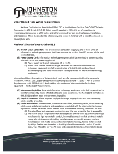 Under Raised Floor Wiring Requirements National Electrical Code