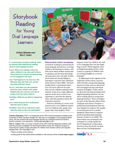 Storybook reading for young dual language learners