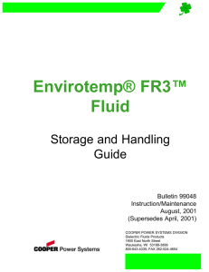 Envirotemp® FR3™ Fluid - ElectricalManuals.net