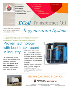 Transformer Oil Regeneration System ECoil