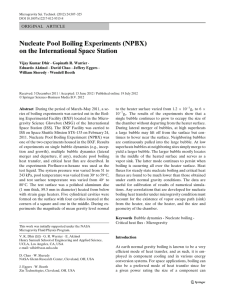 Nucleate Pool Boiling Experiments (NPBX) on the International
