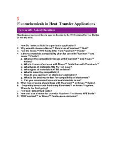 Fluorochemicals in Heat Transfer Applications