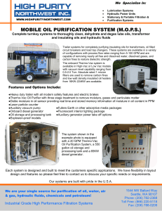 mobile oil purification system (mops)