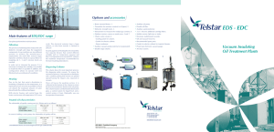 Vacuum Insulating Oil Treatment Plants EDS