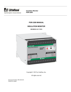 PGR-3200 Insulation Monitor Rev 3-D-111915 Manual