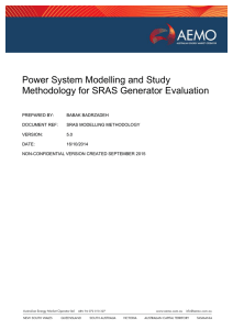 Power System Modelling and Study Methodology for SRAS